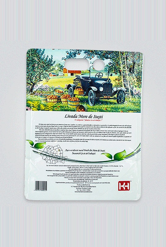Bag-in-box case printed as a shelf billboard — Liquids · retail, Global Flex
